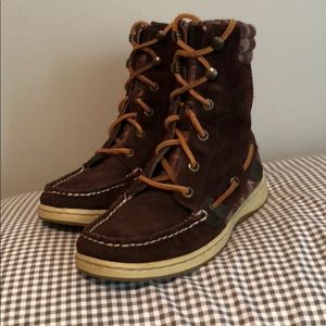 Sperry Suede Fair Isle Top Sider Boot - Size 5
